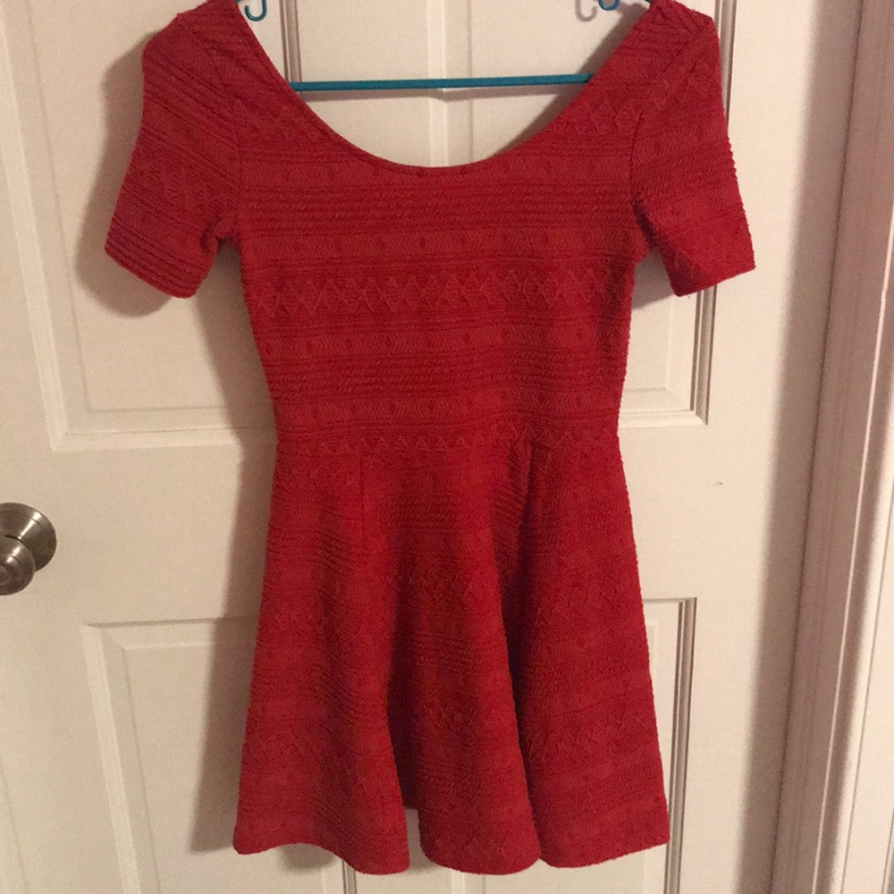 H&M red skater dress